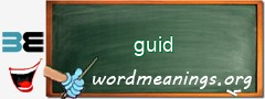 WordMeaning blackboard for guid